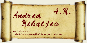 Andrea Mihaljev vizit kartica
